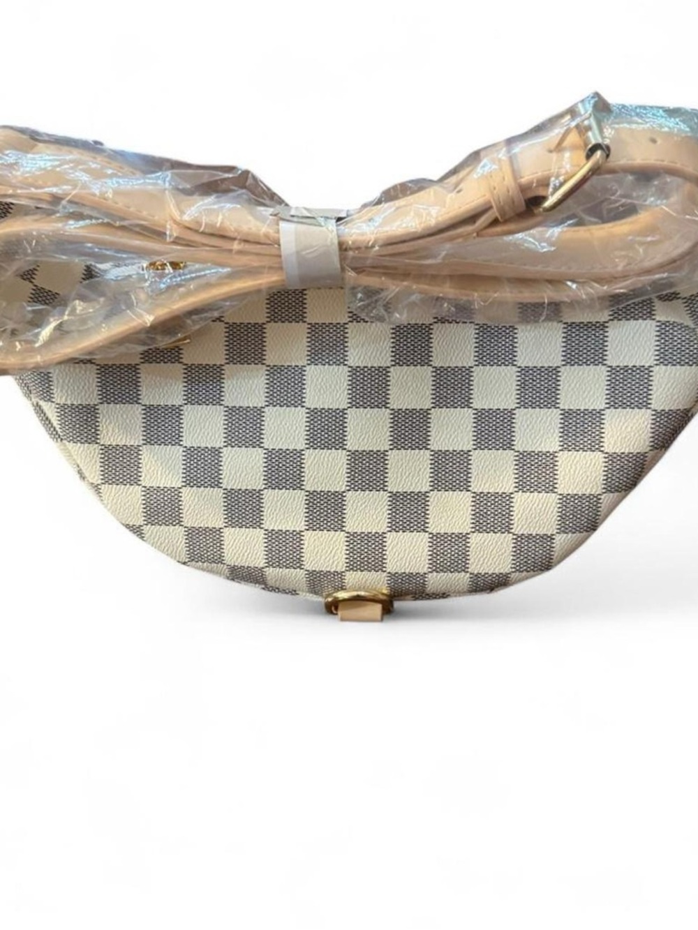 New* grey and white checkered Fanny pack. - Picture 3 of 6